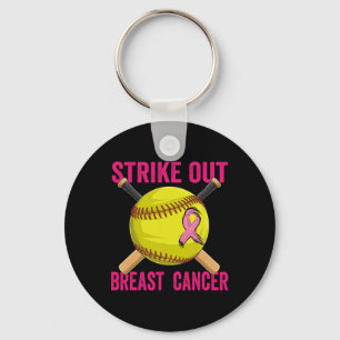Strike Out Breast Cancer Awareness Softll Fighters Key Ring