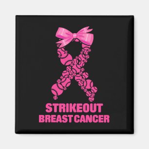 Strike Out Breast Cancer Awareness Softll Fighters Magnet