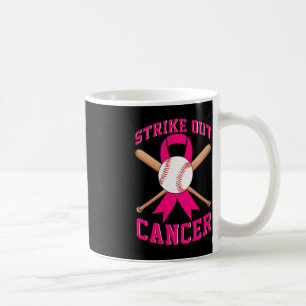 Strike Out Breast Cancer Baseball Fight Awareness Coffee Mug