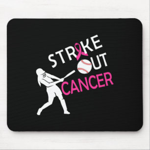Strike Out Breast Cancer Baseball Fight Awareness  Mouse Mat