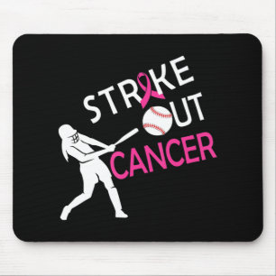 Strike Out Breast Cancer Baseball Fight Awareness Mouse Mat