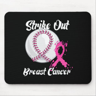 Strike Out Breast Cancer Baseball Fight Awareness  Mouse Mat