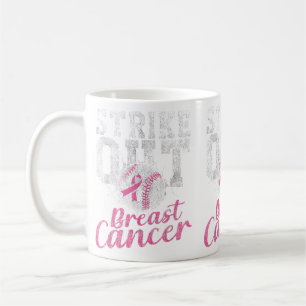Strike Out Breast Cancer Baseball Warrior Coffee Mug
