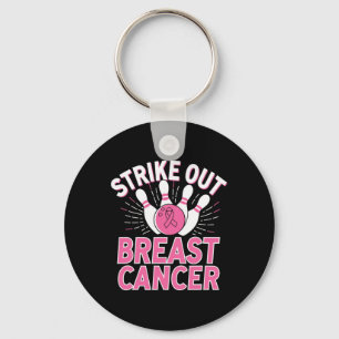 Strike Out Breast Cancer - Breast Cancer Awareness Key Ring