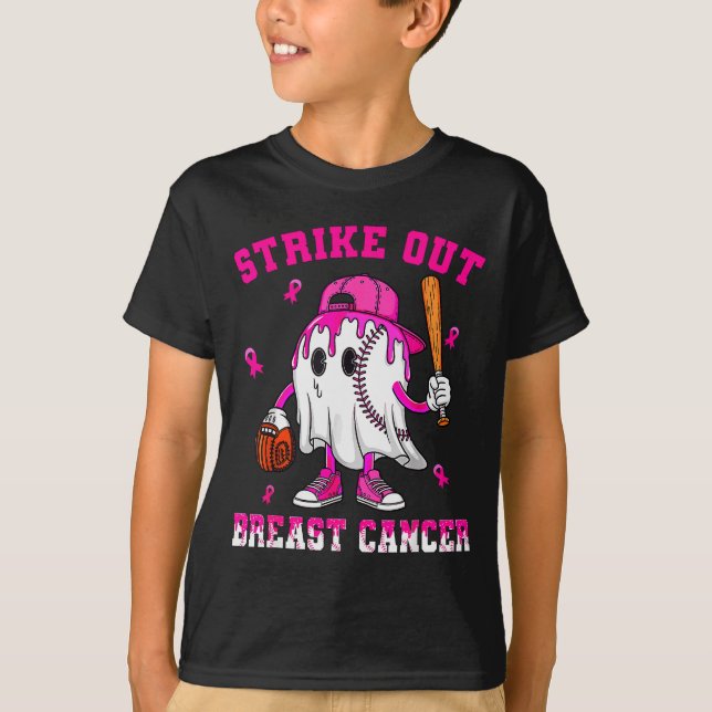Strike Out Breast Cancer Shirt Boy Baseball Drip N (Front)