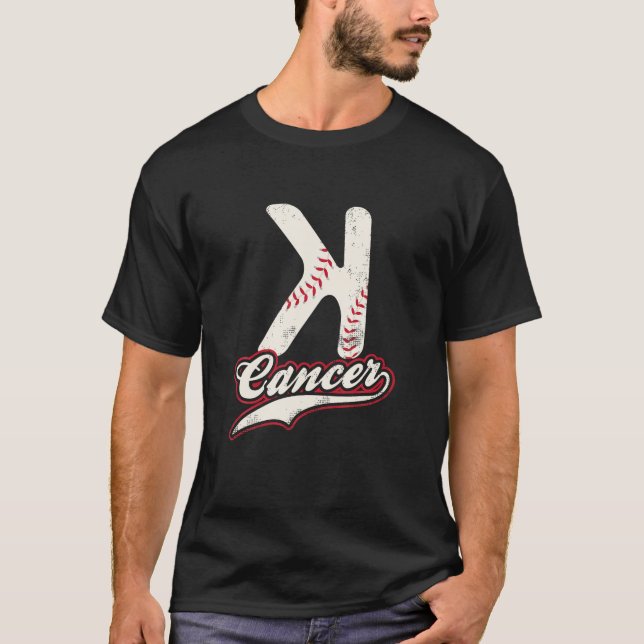 StriKe Out Cancer T Shirt Trendy Baseball Shirt To (Front)