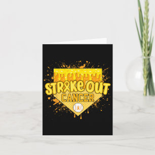 Strike Out Childhood Cancer Boys Baseball Drip Gol Card