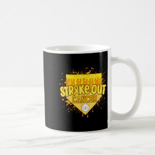 Strike Out Childhood Cancer Boys Baseball Drip Gol Coffee Mug