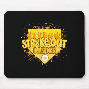 Strike Out Childhood Cancer Boys Baseball Drip Gol Mouse Mat