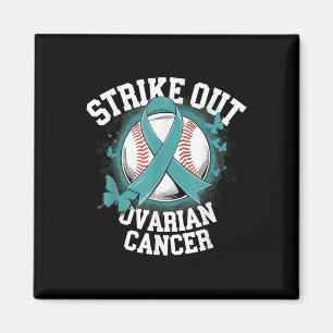 Strike Out Ovarian Cancer Awareness Baseball Style Magnet