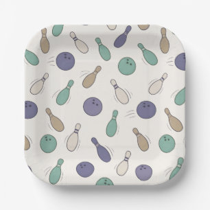Strike Up Some Fun Vintage Bowling Party Kids Paper Plate