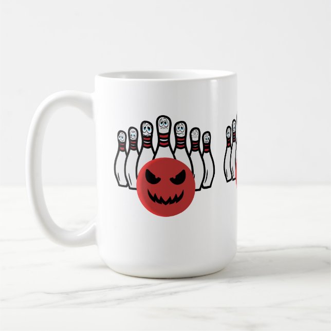 Strike Your Morning Fun Bowling Lover Coffee Mug (Left)