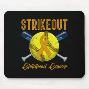 Strikeout Childhood Cancer Awareness Softll Gold R Mouse Mat