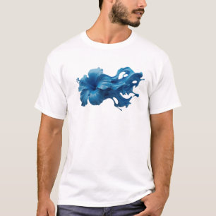 Striking ABSTRACT FLOWER Fashion Print T-Shirt
