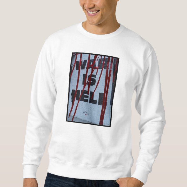 Striking Anti War Statement with Dark Urban Mood Sweatshirt (Front)