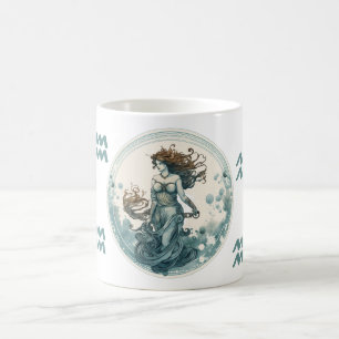 Striking Aquarius Symbol Artwork  Coffee Mug