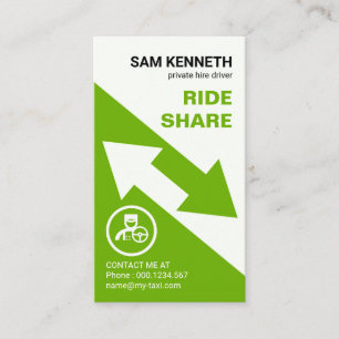 Striking Arrow Taxi Travel Routes Ride Share Business Card