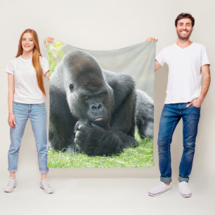 Striking Authority of a Great Ape Fleece Blanket
