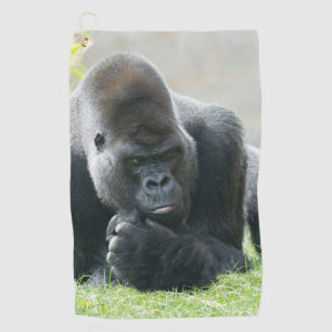 Striking Authority of a Great Ape Golf Towel