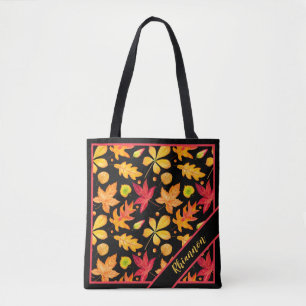 Striking Autumn Leaf Foliage Personalised Tote Bag