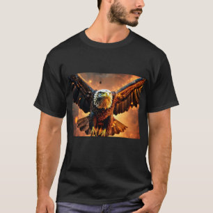 "Striking Black Eagle Graphic Tee: Bold and Majest T-Shirt