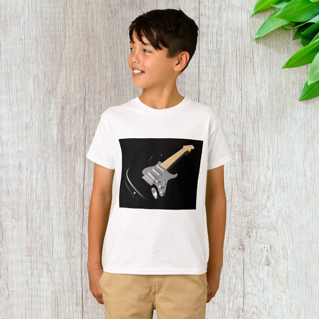 Striking Black Electric Guitar Musical Instrument  T-Shirt (Creator Uploaded)