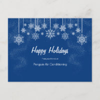 Striking Blue and White Business Christmas