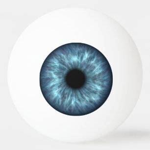 Striking Blue Eyeball Ping Pong Ball