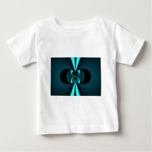 Striking Cutting-Edge Cyan and Black Vector Design Baby T-Shirt