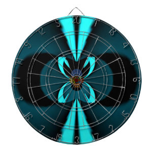 Striking Cutting-Edge Cyan and Black Vector Design Dartboard