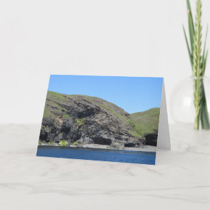 Striking Dragon Rock Cliffs Skye Landscape Scene Card