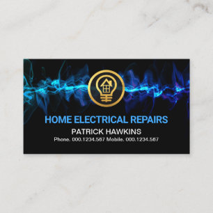 Striking Electrical Lightning Electrician  Business Card