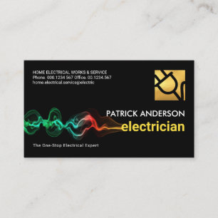 Striking Electrician Lightning Power #ZazzleMade Business Card