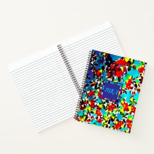 Striking Elegant Floral Design Spiral Notebook