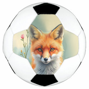 Striking Eyes of a Cunning Red Fox Football