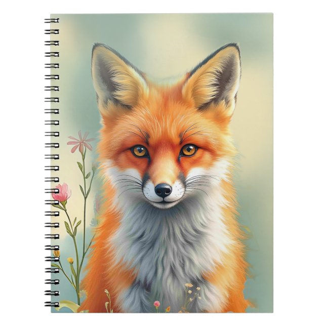 Striking Eyes of a Cunning Red Fox   Notebook (Front)