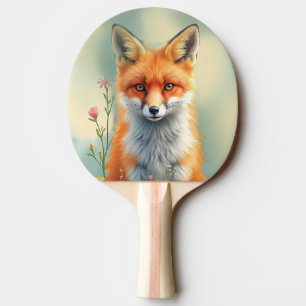 Striking Eyes of a Cunning Red Fox Ping Pong Paddle