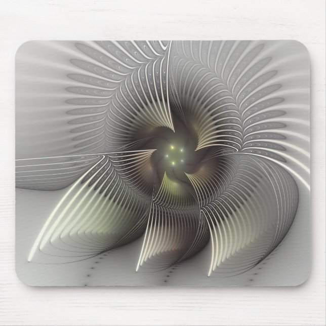 Striking Figure, Modern Abstract Fractal Art Mouse Mat (Front)