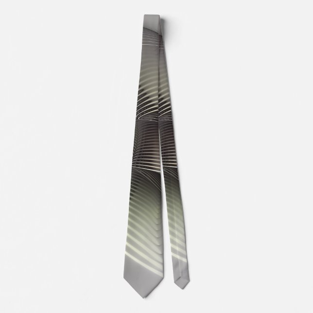 Striking Figure, Modern Abstract Fractal Art Tie (Front)