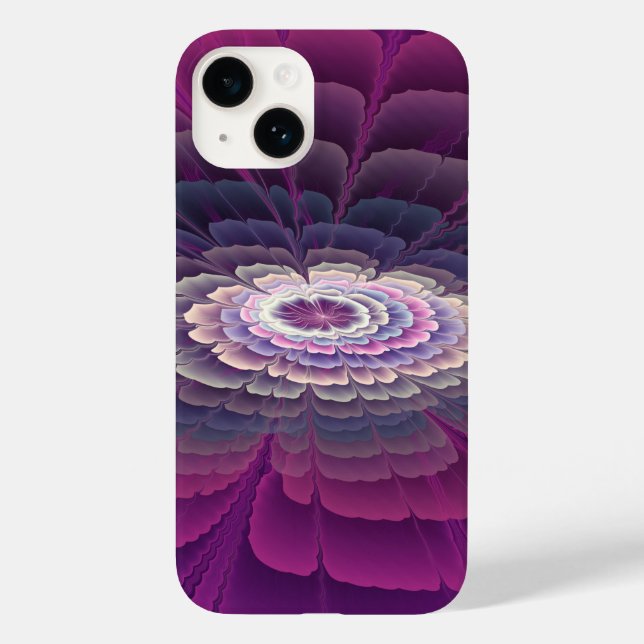 Striking Flower Colourful Abstract Fractal Art Pin Case-Mate iPhone Case (Back)