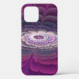 Striking Flower Colourful Abstract Fractal Art Pin iPhone 12 Case
