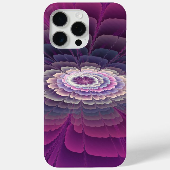 Striking Flower Colourful Abstract Fractal Art Pin Case-Mate iPhone Case (Back)