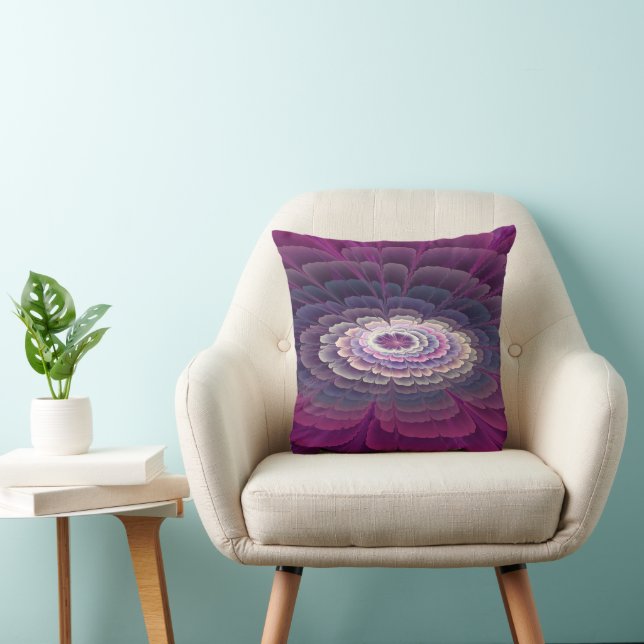 Striking Flower Colourful Abstract Fractal Art Pin Cushion (Chair)