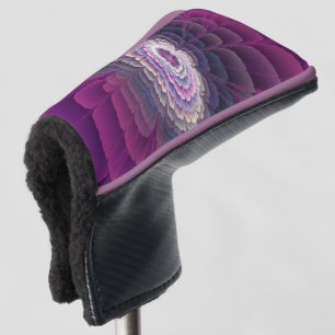 Striking Flower Colourful Abstract Fractal Art Pin Golf Head Cover