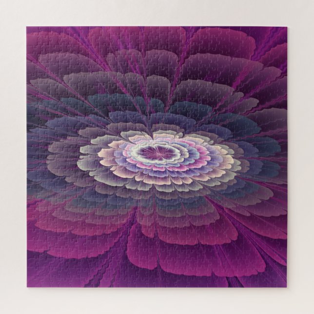 Striking Flower Colourful Abstract Fractal Art Pin Jigsaw Puzzle (Vertical)