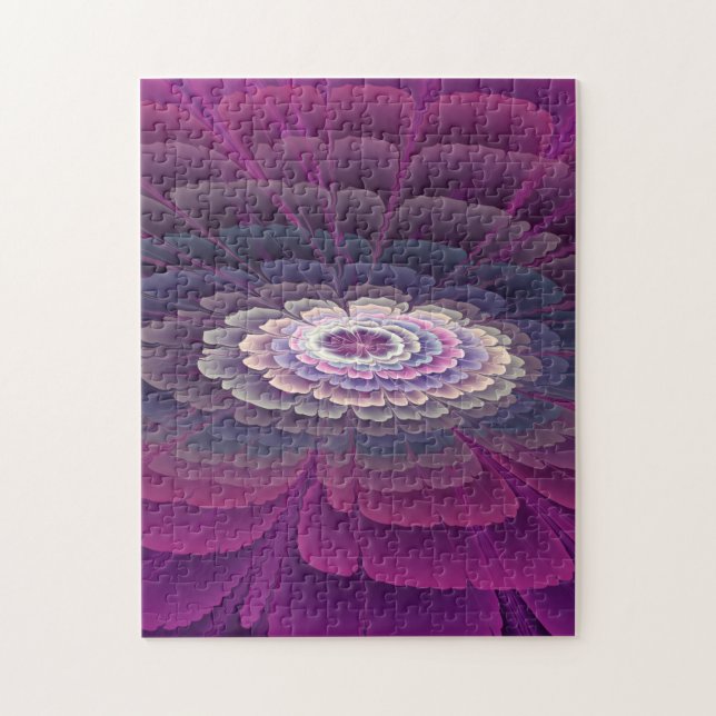 Striking Flower Colourful Abstract Fractal Art Pin Jigsaw Puzzle (Vertical)