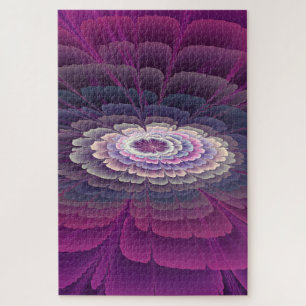 Striking Flower Colourful Abstract Fractal Art Pin Jigsaw Puzzle