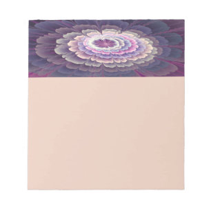 Striking Flower Colourful Abstract Fractal Art Pin Notepad