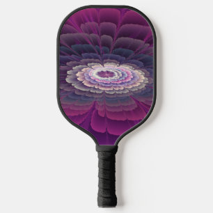 Striking Flower Colourful Abstract Fractal Art Pin Pickleball Paddle