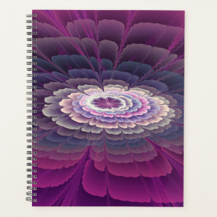 Striking Flower Colourful Abstract Fractal Art Pin Planner